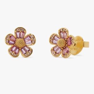 Kate Spade New York Women's Fleurette Stud Earrings Gold Pink